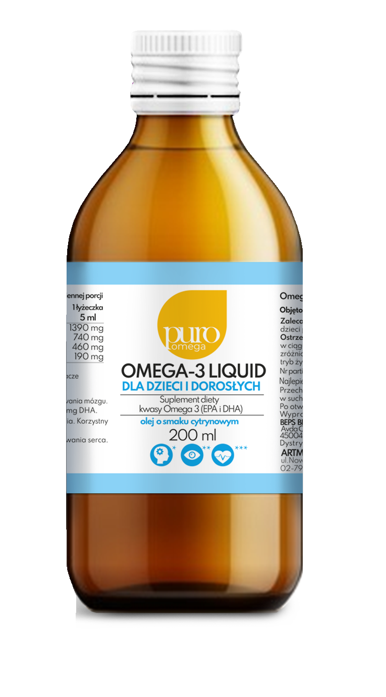 Natural Omega-3 Liquid dla dzieci i dorosłych
